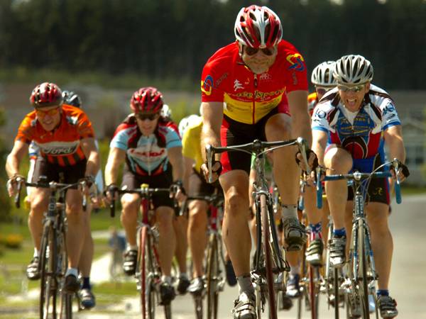 A few riders in the Cycling Race